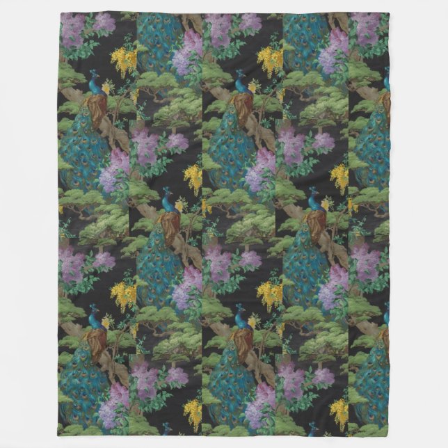 1910 Vintage Wallpaper The Cedar Tree Fleece Blanket (Front)