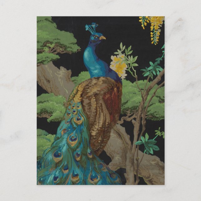 1910 Vintage Wallpaper The Cedar Tree Postcard (Front)