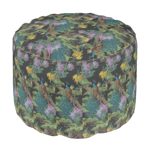 1910 Vintage Wallpaper The Cedar Tree Pouf