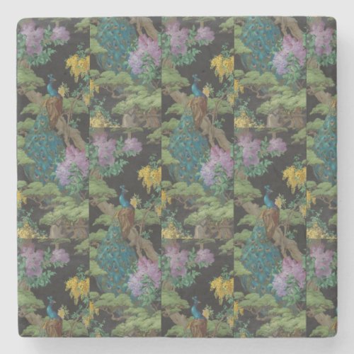 1910 Vintage Wallpaper The Cedar Tree Stone Coaster