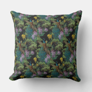 1910 Vintage Wallpaper The Cedar Tree Throw Pillow