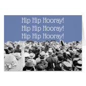 1910'S CROWD CHEERING PHOTO HIP HIP HOORAY! (Front Horizontal)