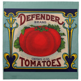 1910s Defender brand tomatoes label Cloth Napkin