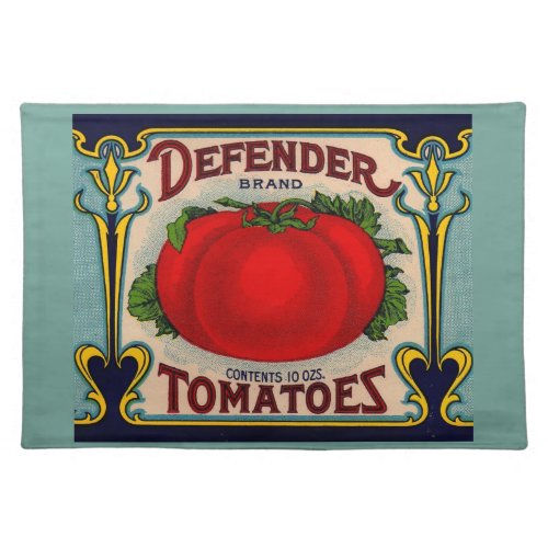 1910s Defender brand tomatoes label Cloth Placemat