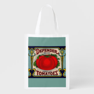 1910s Defender brand tomatoes label Grocery Bag