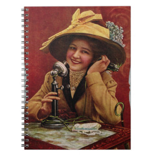 1910s Sweetheart on a Candlestick Phone Notebook