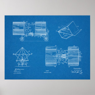 1911 Airship Airplane Patent Art Drawing Print