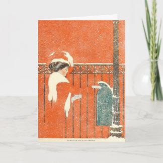 1911 Coles Phillips Xmas illustration Holiday Card