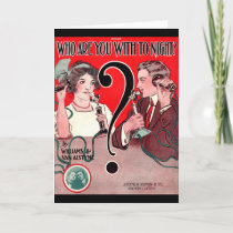1911 Who Are You With Tonight sheet music print