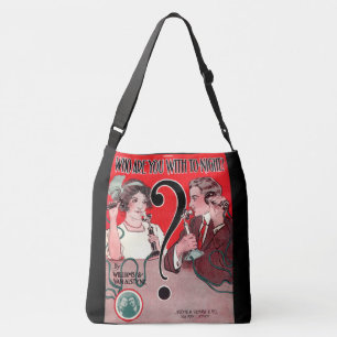 1911 Who Are You With Tonight sheet music print Crossbody Bag