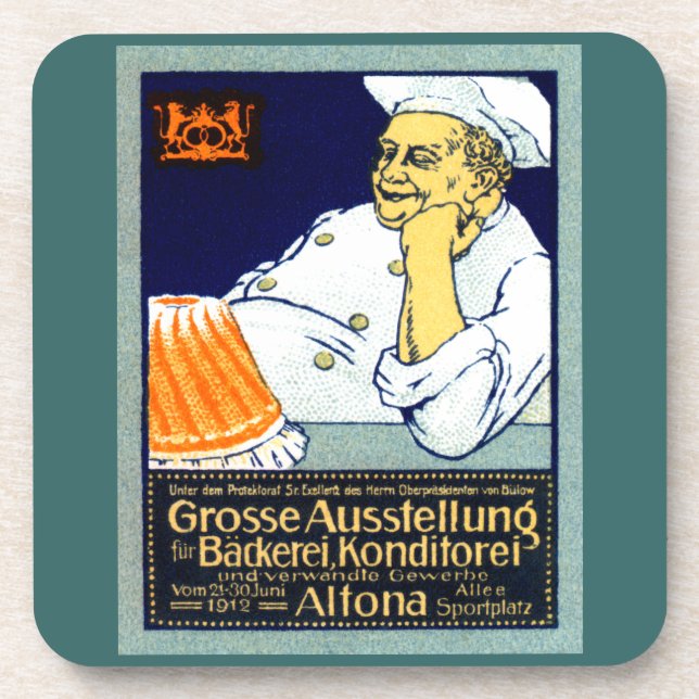 1912 Bakery + Confectionery Exhibition Drink Coaster (Front)