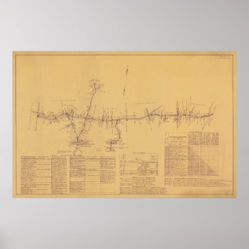 1912 Boston And Worcester Street Railway Track Map Poster
