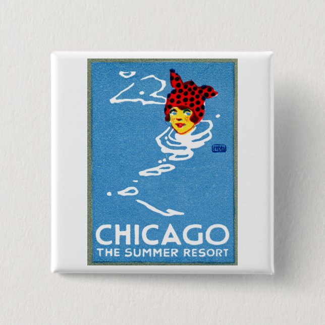 1912 Chicago, The Summer Resort Button (Front)