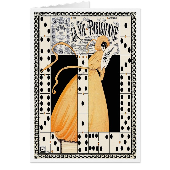 1912"LET THE GAMES BEGIN"ART DECO FRENCH HALLOWEEN GREETING CARDS