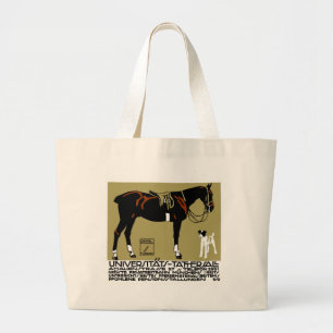 1912 Ludwig Hohlwein Horse Riding Poster Art Large Tote Bag