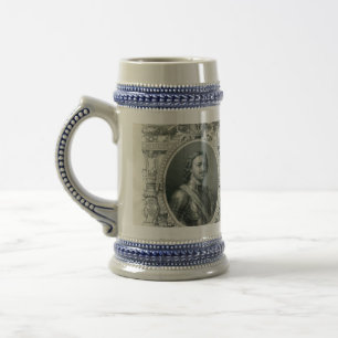 1912 Russian Empire 500 rubles bill with Tzar Pete Beer Stein