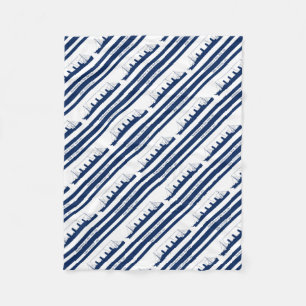 1912 Titanic blue stripe 5 Fleece Blanket