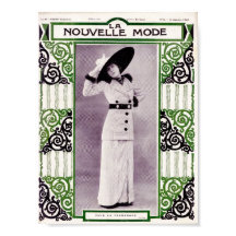 1912 Woman in a Striped Skirt Suit