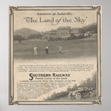 1913 Autumn at Asheville NC tourism ad
