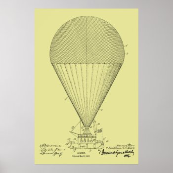 1913 Boat Airship Balloon Patent Art Drawing Print by AcupunctureProducts at Zazzle