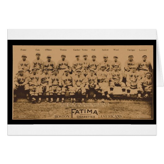 1913 Boston Red Sox Fatima Tobacco Card Print (Front Horizontal)