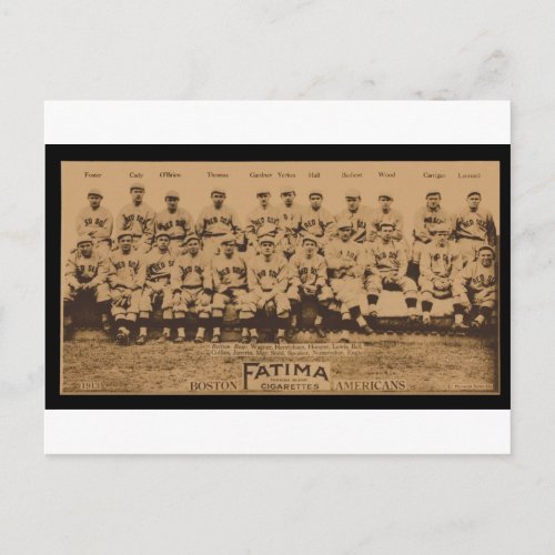 1913 Boston Red Sox Fatima Tobacco Card Print