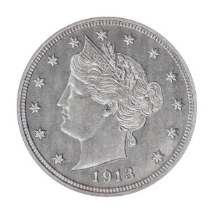 1913 Liberty Head Nickel Cutting Board