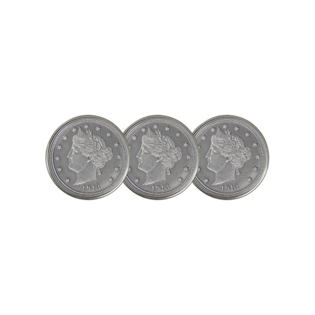 1913 Liberty Head Nickel Golf Ball Marker (3 Up)