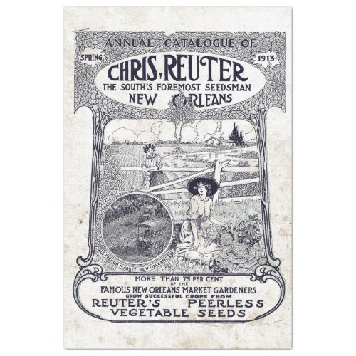 1913 NEW ORLEANS SEEDSMAN CATALOGUE TISSUE PAPER