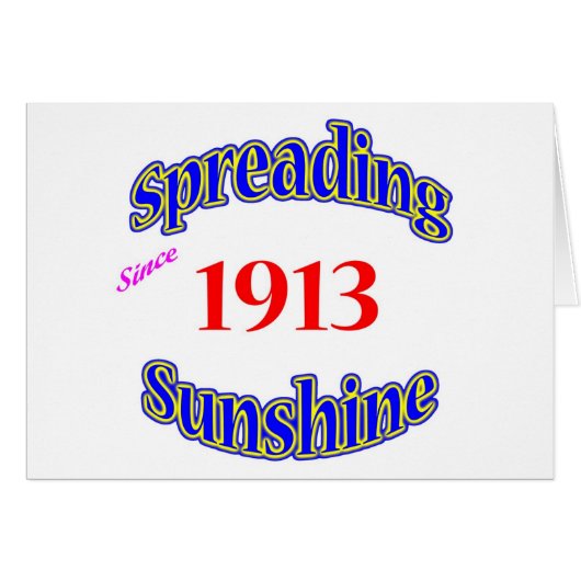 1913 Spreading Sunshine Cards (Front Horizontal)