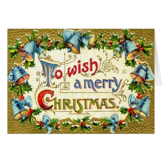 1913 To Wish a Merry Christmas Vintage Card | Zazzle