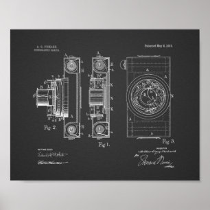 1913 Vintage Camera Patent Art Drawing Print
