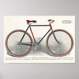 1913 Vintage Men's Premier Bicycle Ad Art Poster