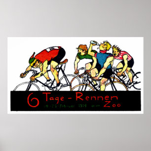 1914 Bicycle Race Poster