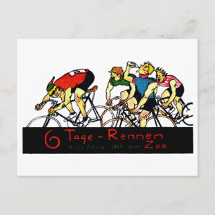 1914 Bicycle Race Poster Postcard
