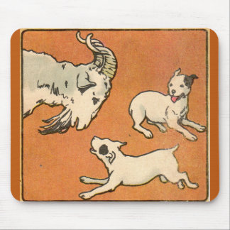 1914 billygoat and dogs mouse pad