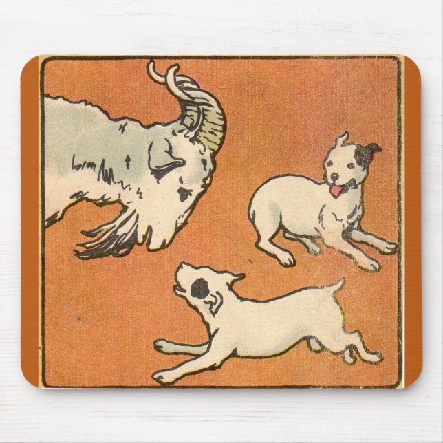 1914 billygoat and dogs mouse pad (Front)