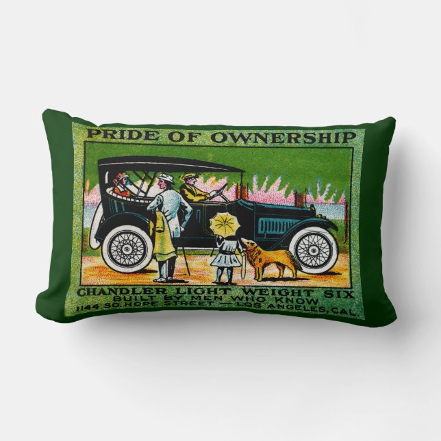 1914 Chandler Automobile Poster Lumbar Pillow (Front)