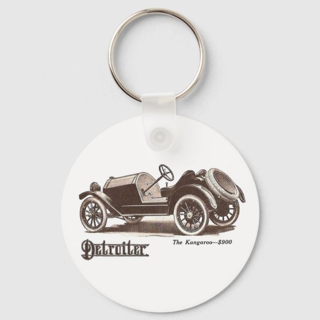 1914 Detroiter Auto Illustration Keychain (Front)