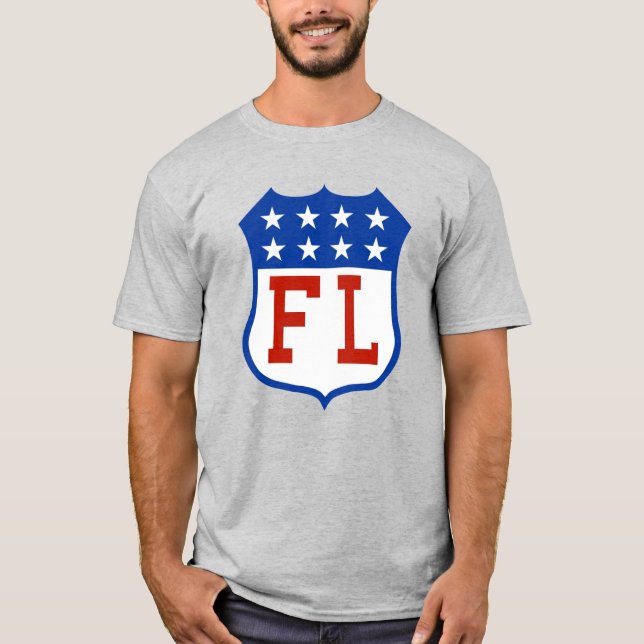 1914 Federal League Pro Baseball Retro Logo T-Shirt (Front)