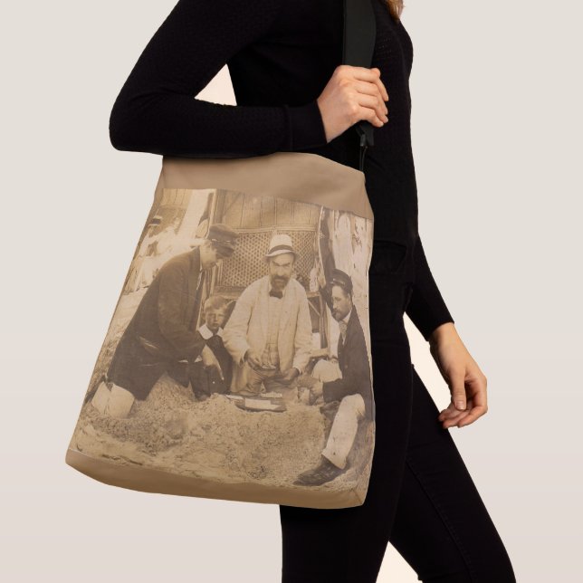 1914 fun on the beach in Germany RPPC Crossbody Bag (Close Up)