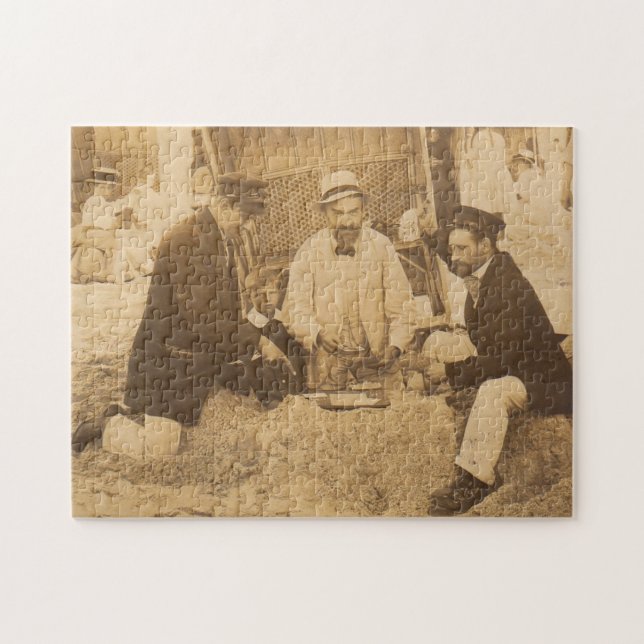 1914 fun on the beach in Germany RPPC Jigsaw Puzzle (Horizontal)