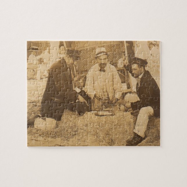 1914 fun on the beach in Germany RPPC Jigsaw Puzzle (Horizontal)