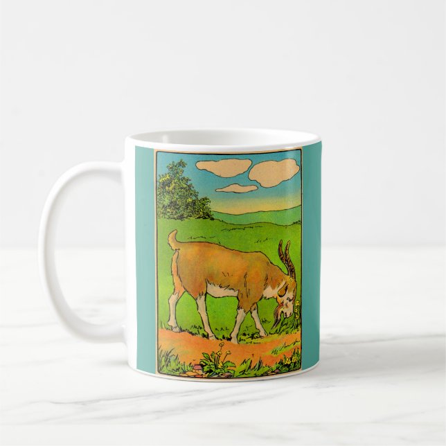 1914 grazing billygoat print coffee mug (Left)