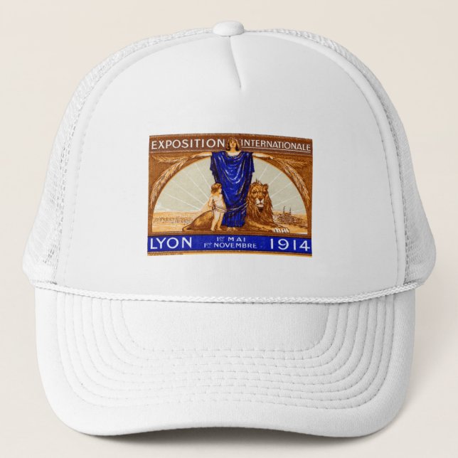 1914 Lyon International Expo Poster Trucker Hat (Front)