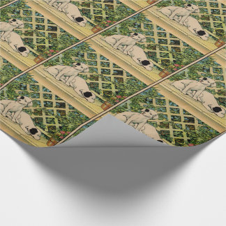 1914 two dogs being curious wrapping paper