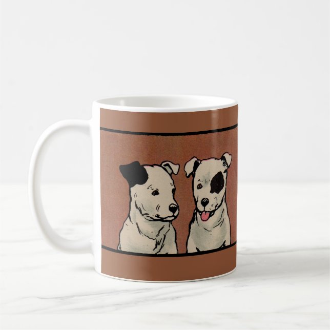 1914 two dogs children's book illustration coffee mug (Left)