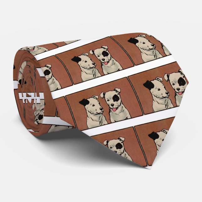 1914 two dogs children's book illustration tie (Rolled)