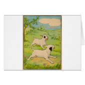 1914 two dogs running (Front Horizontal)