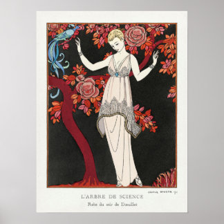 1914 vintage fashion illustration poster